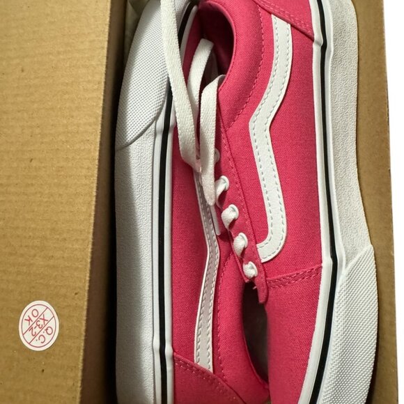 New with Box, Vans Pink and White Ward Lace Up Sneakers Size Kids 4 - Picture 6 of 7